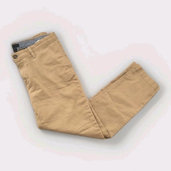14th & Union Wallin Stretch Twill Khaki Chino Pants Tan Slim Fit Sz 34 x 30 - Picture 2 of 11